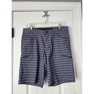 Hawke & Co Men's Pro Series Casual Chino Shorts Flat Front Blue Gray Size 34